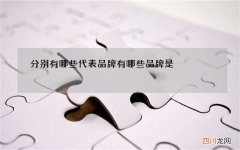分别有哪些代表品牌 有哪些品牌是