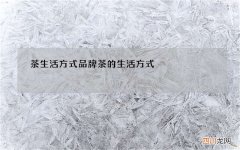 茶生活方式品牌 茶的生活方式