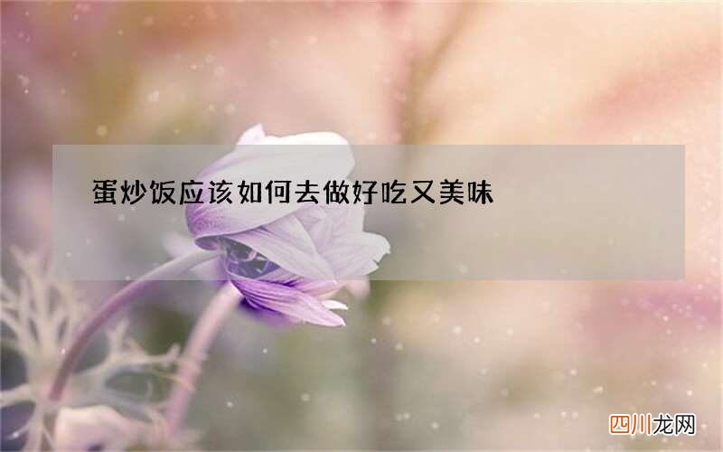 蛋炒饭应该如何去做好吃又美味