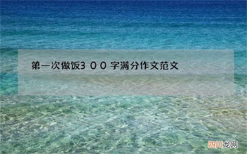 第一次做饭300字满分作文范文