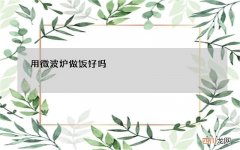 用微波炉做饭好吗