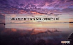 五味子怎么吃比较好 五味子的功效介绍