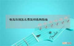 电高压锅怎么煮饭和选购指南
