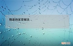 微波的家常做法