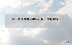 五险一金你真的会用吗 五险一金能用吗