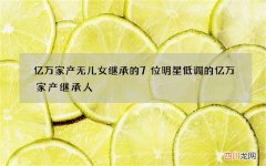 亿万家产无儿女继承的7位明星 低调的亿万家产继承人