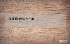 洋甘菊的功效与作用