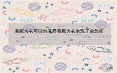 毛呢大衣可以水洗吗 毛呢大衣水洗了会怎样