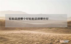 轮胎品牌哪个好 轮胎品牌哪些好