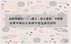 决胜挖掘机！三一重工、徐工集团、中联重科等中国自主品牌引领全球话语权