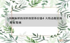 肉嫩味鲜的河虾的营养价值 4大特点颇受消费者青睐