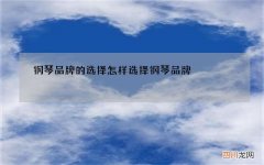 钢琴品牌的选择 怎样选择钢琴品牌