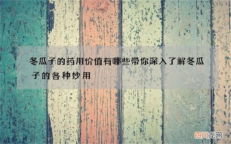 冬瓜子的药用价值有哪些 带你深入了解冬瓜子的各种妙用