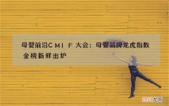 母婴前沿CMIF大会：母婴品牌龙虎指数金榜新鲜出炉