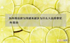 伪外国品牌为何越来越多 为什么大品牌都是外国的