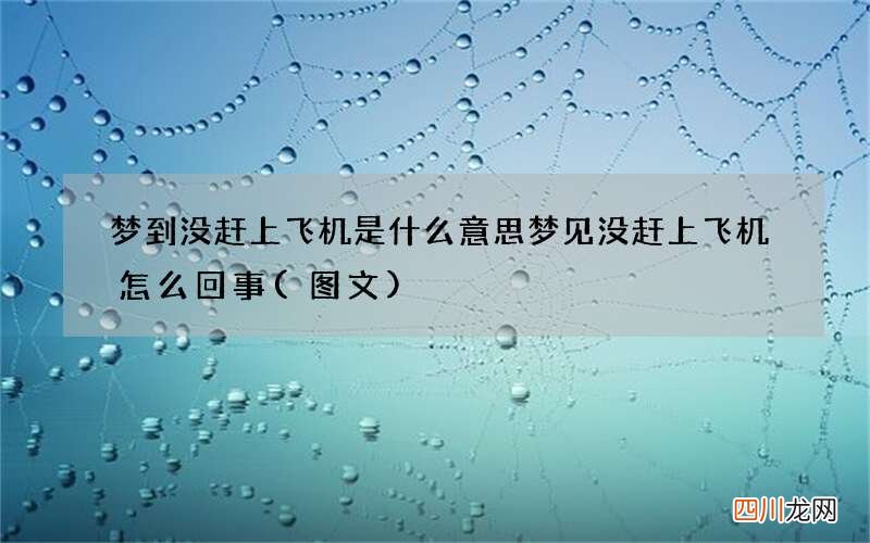 梦到没赶上飞机是什么意思 梦见没赶上飞机怎么回事
