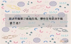 坚决不做第三者的生肖,哪些生肖坚决不做第三者？