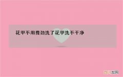 花甲不用费劲洗了 花甲洗不干净