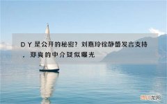 DY是公开的秘密？刘嘉玲徐静蕾发言支持，郑爽的中介疑似曝光