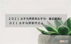 2021太平鸟男装和太平鸟·巢品牌篇 2021太平鸟男装代言人