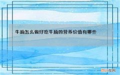 牛腩怎么做好吃 牛腩的营养价值有哪些