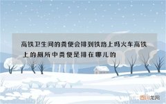 高铁卫生间的粪便会排到铁路上吗 火车高铁上的厕所中粪便是排在哪儿的