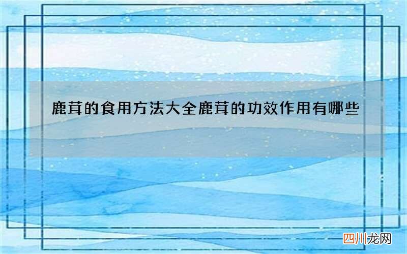 鹿茸的食用方法大全 鹿茸的功效作用有哪些