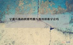 学魔方真的很难吗 魔方真的很难学会吗?