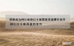 想要成为网红旅游打卡地需要具备哪些条件 网红打卡地具备的条件