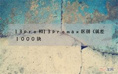 就差1000块，选谁更香呢? 13pro和13promax区别