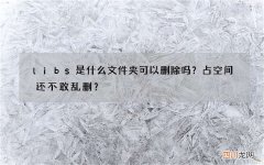 libs是什么文件夹可以删除吗？占空间还不敢乱删？