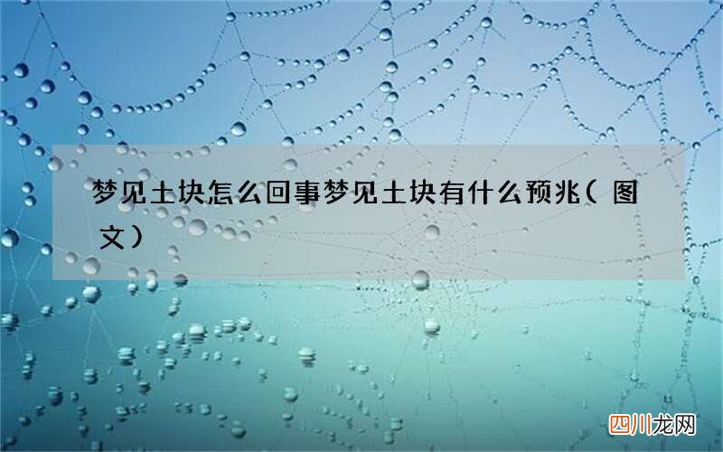 梦见土块怎么回事 梦见土块有什么预兆