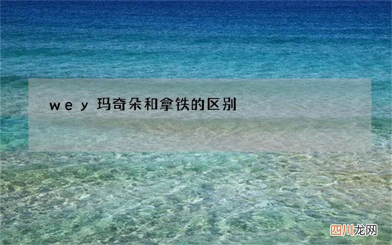 wey玛奇朵和拿铁的区别