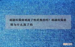 杨颖和黄晓明离了婚是真的吗？杨颖和黄晓明为什么离了婚