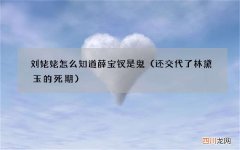 还交代了林黛玉的死期 刘姥姥怎么知道薛宝钗是鬼