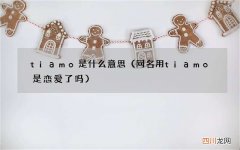 网名用tiamo是恋爱了吗 tiamo是什么意思