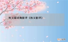 教父影评 教父最经典影评