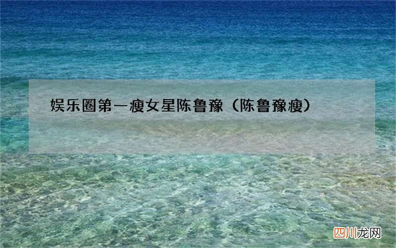 陈鲁豫瘦 娱乐圈第一瘦女星陈鲁豫