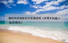 苹果手机植入监控微信 微信同步接收软件是真的吗