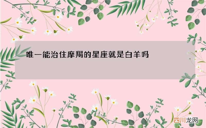 唯一能治住摩羯的星座就是白羊吗