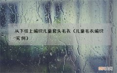 儿童毛衣编织实例 从下往上编织儿童套头毛衣