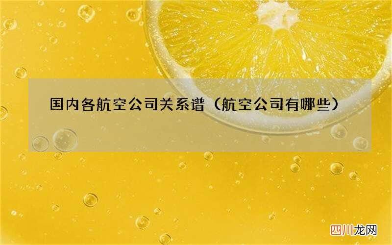 航空公司有哪些 国内各航空公司关系谱