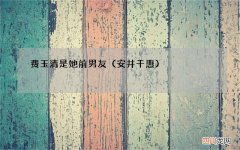 安井千惠 费玉清是她前男友