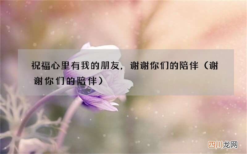 谢谢你们的陪伴 祝福心里有我的朋友，谢谢你们的陪伴