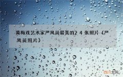 严凤英照片 黄梅戏艺术家严凤英最美的24张照片
