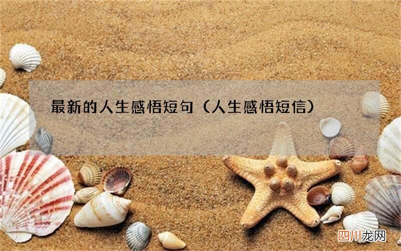 人生感悟短信 最新的人生感悟短句