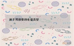 射手男想要的老婆类型