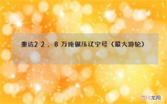 最大游轮 重达22.8万吨碾压辽宁号