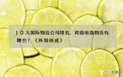 外国快递 10大国际物流公司排名，跨境电商物流有哪些？
