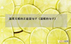 温暖的句子 温柔又暖的正能量句子